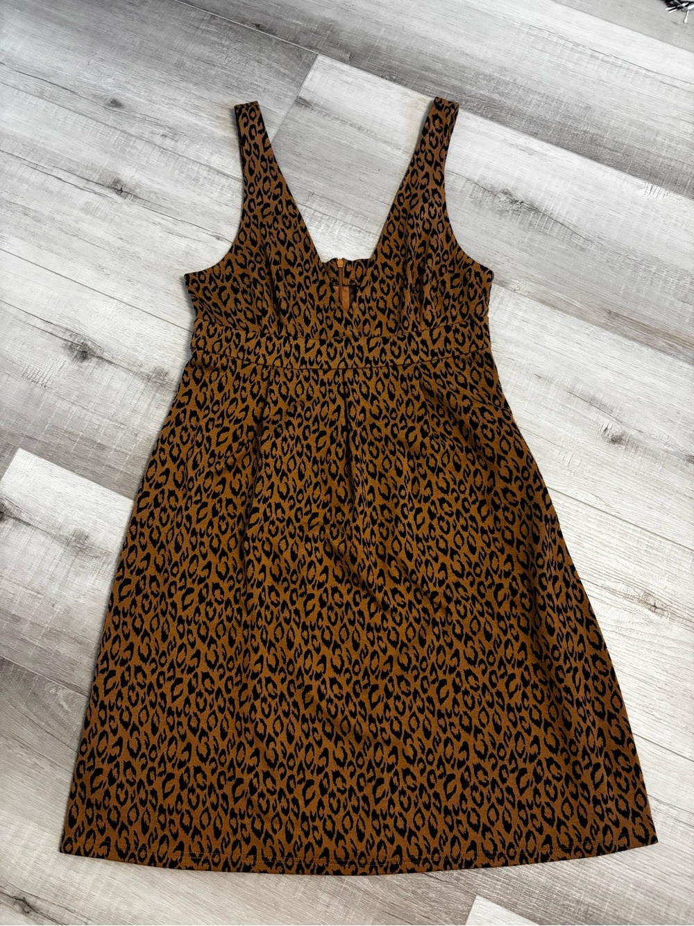 Madison Leigh Leopard Print Babydoll Mini Dress Size 12